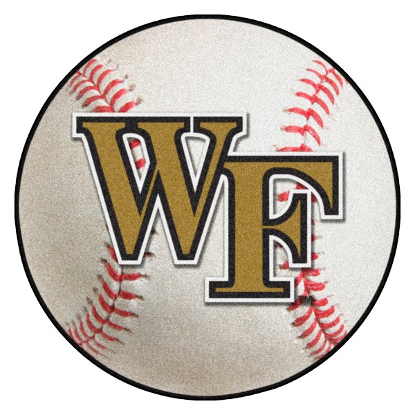 FanMats® - Wake Forest University 27" Dia Nylon Face Baseball Ball Floor Mat with "WF" Logo