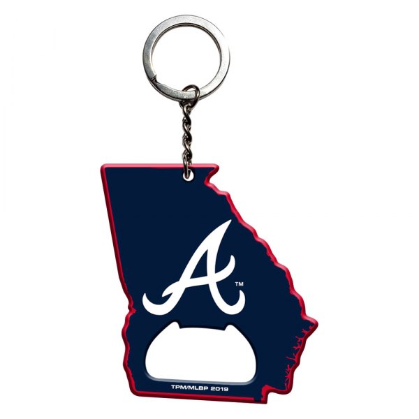 FanMats® - MBL "Atlanta Braves" "Atlanta Braves" Steel Keychain Bottle Opener