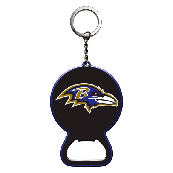FanMats® - NFL "Baltimore Ravens" "Baltimore Ravens" Steel Keychain Bottle Opener