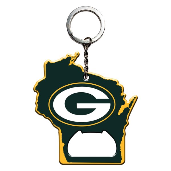 FanMats® - NFL "Green Bay Packers" "Green Bay Packers" Steel Keychain Bottle Opener