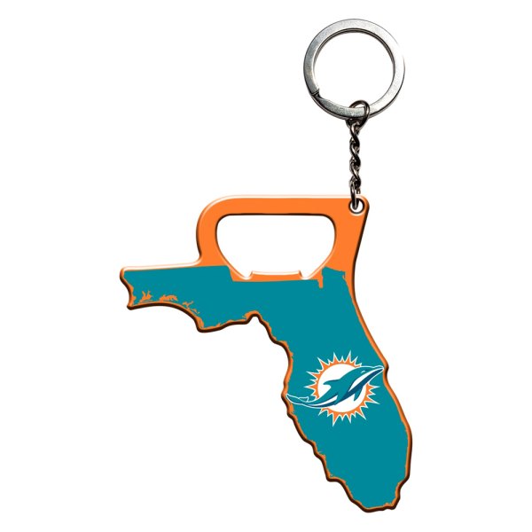FanMats® - NFL "Miami Dolphins" "Miami Dolphins" Steel Keychain Bottle Opener