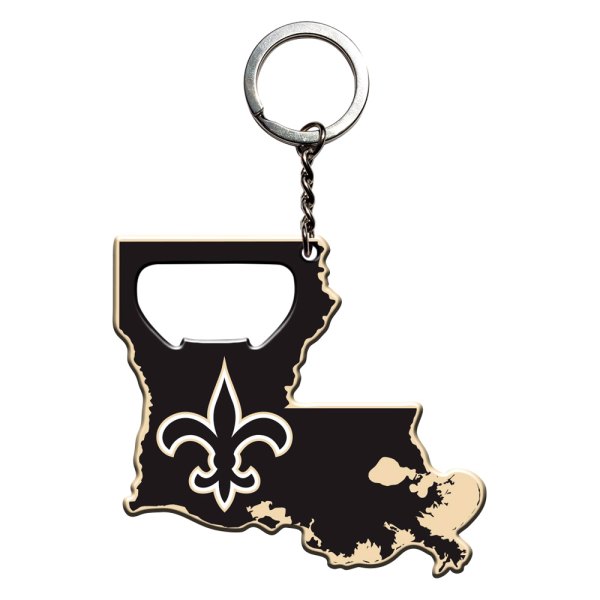 FanMats® - NFL "New Orleans Saints" "New Orleans Saints" Steel Keychain Bottle Opener