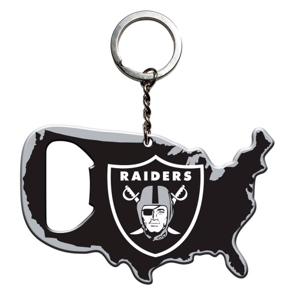 FanMats® - NFL "Oakland Raiders" "Oakland Raiders" Steel Keychain Bottle Opener