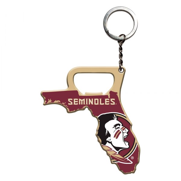 FanMats® - NCAA "Florida State University" "Florida State University" Steel Keychain Bottle Opener