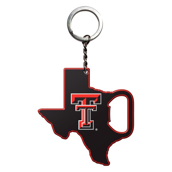 FanMats® - NCAA "Texas Tech University" "Texas Tech University" Steel Keychain Bottle Opener
