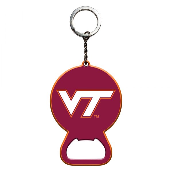 FanMats® - NCAA "Virginia Tech" "Virginia Tech" Steel Keychain Bottle Opener
