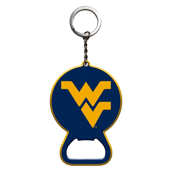 FanMats® - NCAA "West Virginia University" "West Virginia University" Steel Keychain Bottle Opener