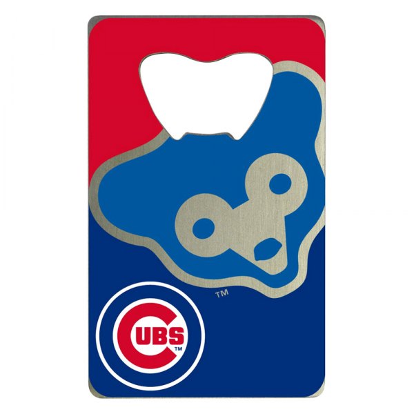 FanMats® - MLB "Chicago Cubs" "Chicago Cubs" Aluminum Credit Card Bottle Opener