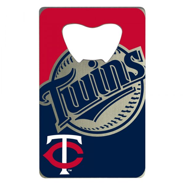 FanMats® - MLB "Minnesota Twins" "Minnesota Twins" Aluminum Credit Card Bottle Opener