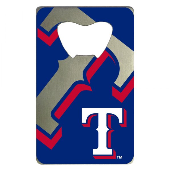 FanMats® - MLB "Texas Rangers" "Texas Rangers" Aluminum Credit Card Bottle Opener