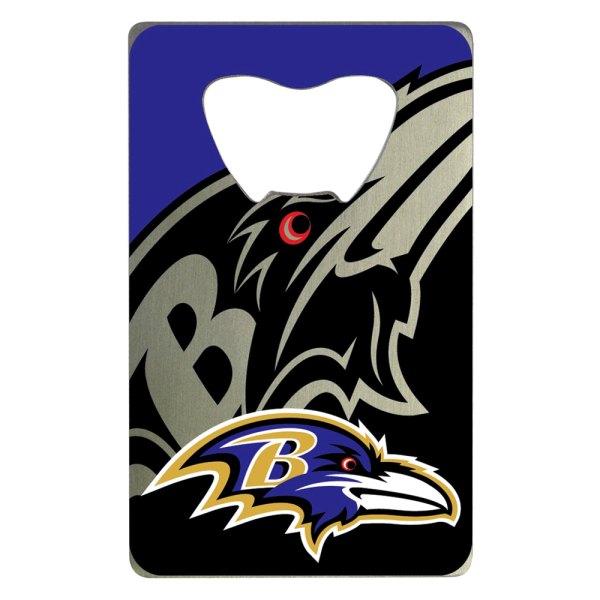 FanMats® - NFL "Baltimore Ravens" "Baltimore Ravens" Aluminum Credit Card Bottle Opener