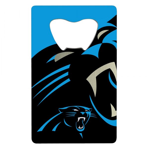 FanMats® - NFL "Carolina Panthers" "Carolina Panthers" Aluminum Credit Card Bottle Opener