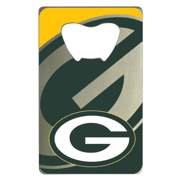 FanMats® - NFL "Green Bay Packers" "Green Bay Packers" Aluminum Credit Card Bottle Opener