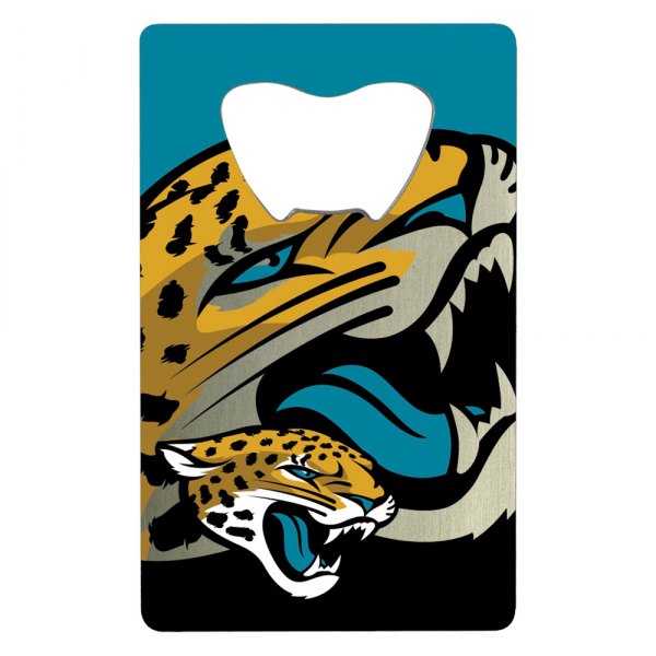 FanMats® - NFL "Jacksonville Jaguars" "Jacksonville Jaguars" Aluminum Credit Card Bottle Opener