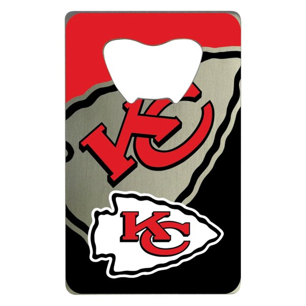 FanMats® - NFL "Kansas City Chiefs" "Kansas City Chiefs" Aluminum Credit Card Bottle Opener