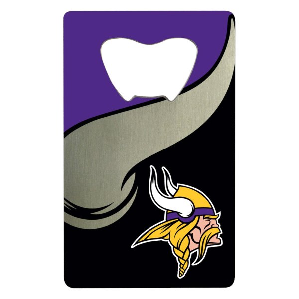 FanMats® - NFL "Minnesota Vikings" "Minnesota Vikings" Aluminum Credit Card Bottle Opener