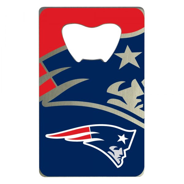 FanMats® - NFL "New England Patriots" "New England Patriots" Aluminum Credit Card Bottle Opener