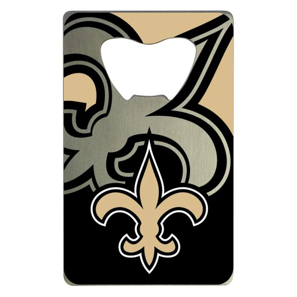 FanMats® - NFL "New Orleans Saints" "New Orleans Saints" Aluminum Credit Card Bottle Opener