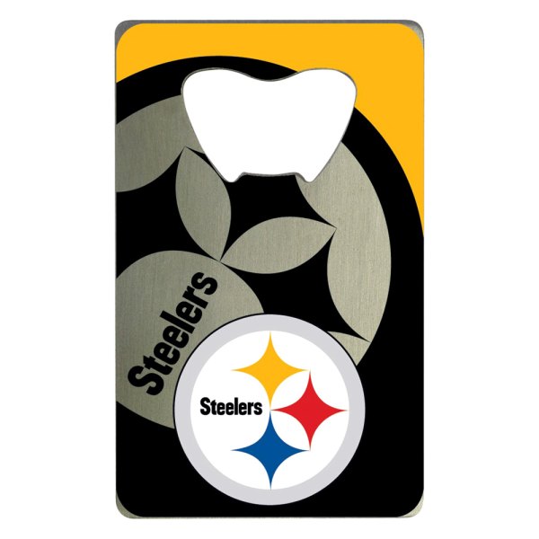 FanMats® - NFL "Pittsburgh Steelers" "Pittsburgh Steelers" Aluminum Credit Card Bottle Opener