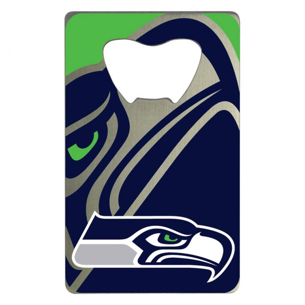 FanMats® - NFL "Seattle Seahawks" "Seattle Seahawks" Aluminum Credit Card Bottle Opener
