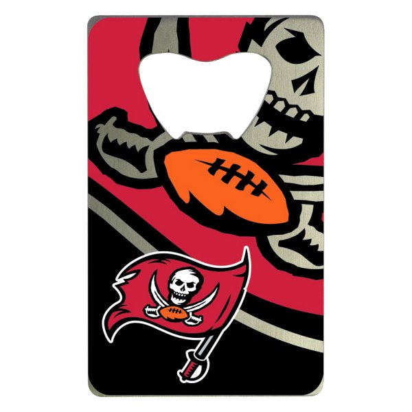 FanMats® - NFL "Tampa Bay Buccaneers" "Tampa Bay Buccaneers" Aluminum Credit Card Bottle Opener