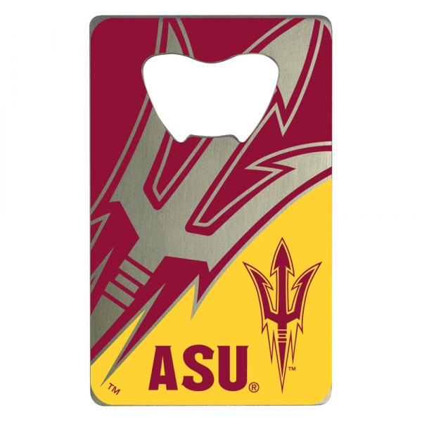 FanMats® - NCAA "Arizona State University" "Arizona State University" Aluminum Credit Card Bottle Opener