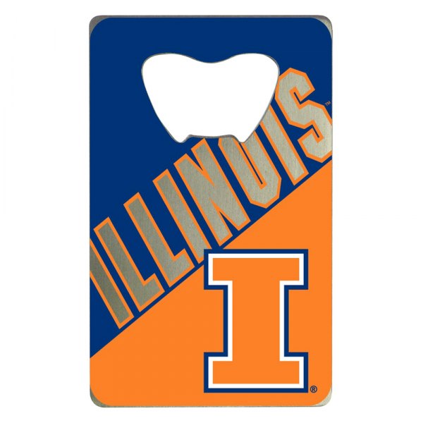 FanMats® - NCAA "University of Illinois" "University of Illinois" Aluminum Credit Card Bottle Opener