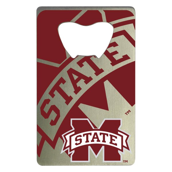 FanMats® - NCAA "Mississippi State University" "Mississippi State University" Aluminum Credit Card Bottle Opener