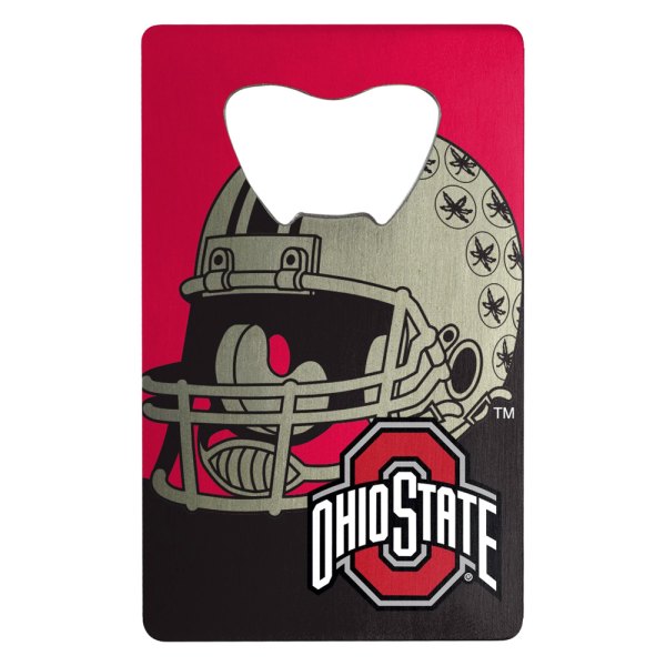 FanMats® - NCAA "Ohio State University" "Ohio State University" Aluminum Credit Card Bottle Opener