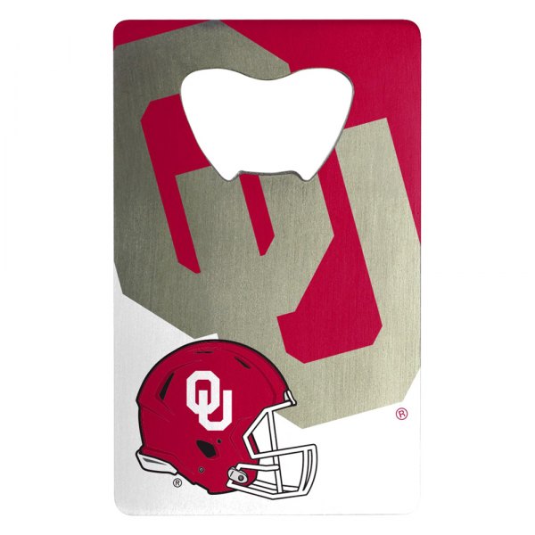 FanMats® - NCAA "University of Oklahoma" "University of Oklahoma" Aluminum Credit Card Bottle Opener