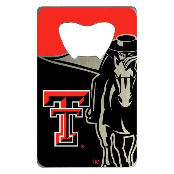 FanMats® - NCAA "Texas Tech University" "Texas Tech University" Aluminum Credit Card Bottle Opener