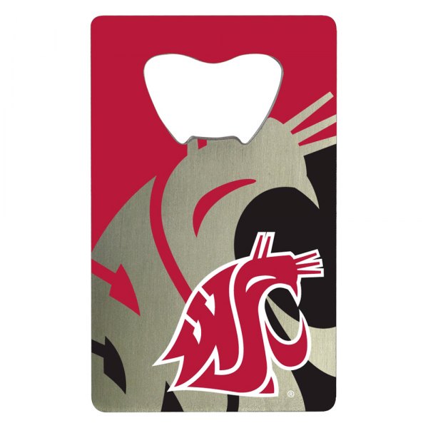 FanMats® - NCAA "Washington State University" "Washington State University" Aluminum Credit Card Bottle Opener