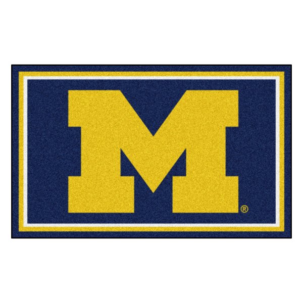 FanMats® - University of Michigan 48" x 72" Nylon Face Ultra Plush Floor Rug with "Block M" Logo