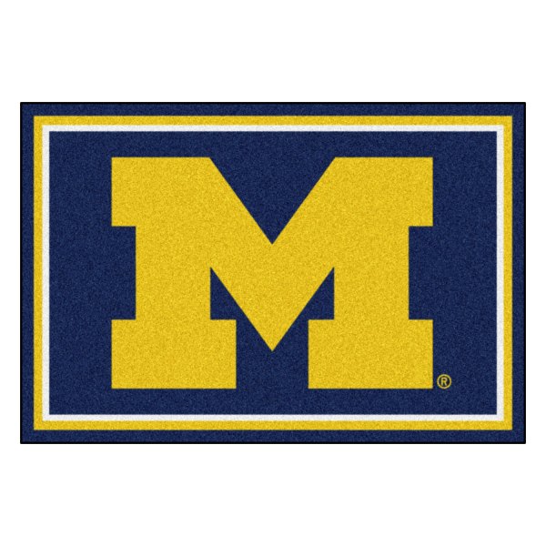 FanMats® - University of Michigan 60" x 96" Nylon Face Ultra Plush Floor Rug with "Block M" Logo