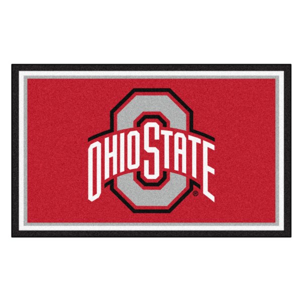 FanMats® - Ohio State University 48" x 72" Nylon Face Ultra Plush Floor Rug with "O & Ohio State" Logo