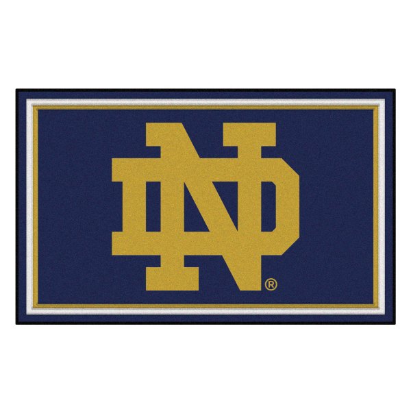 FanMats® - Notre Dame 48" x 72" Nylon Face Ultra Plush Floor Rug with "ND" Logo