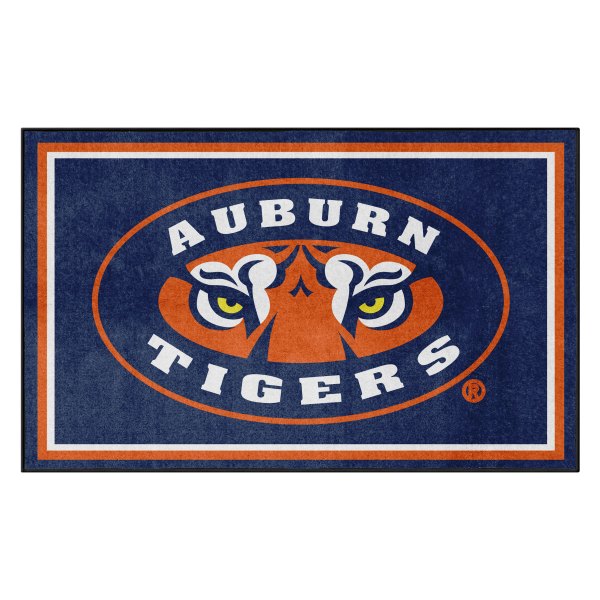 FanMats® - Auburn University 48" x 72" Nylon Face Ultra Plush Floor Rug with "Tiger Eyes" Logo