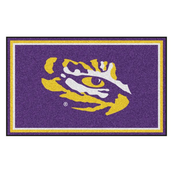FanMats® - Louisiana State University 48" x 72" Nylon Face Ultra Plush Floor Rug with "Tiger Eye & LSU Wordmark" Logo