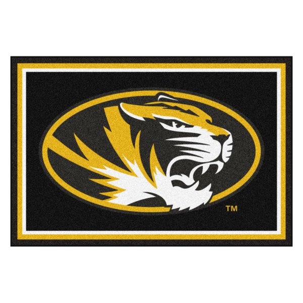 FanMats® - University of Missouri 60" x 96" Nylon Face Ultra Plush Floor Rug with "Oval Tiger" Logo