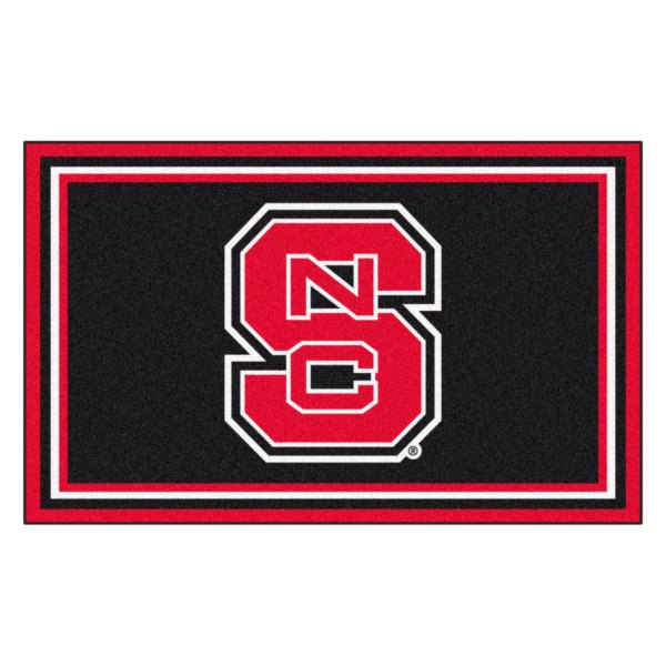 FanMats® - North Carolina State University 48" x 72" Nylon Face Ultra Plush Floor Rug with "NCS" Primary Logo