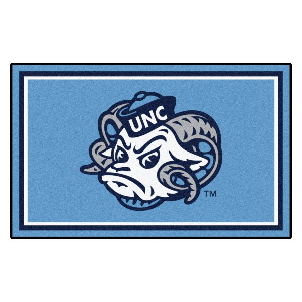 FanMats® - University of North Carolina (Chapel Hill) 48" x 72" Nylon Face Ultra Plush Floor Rug with "Ram" Logo