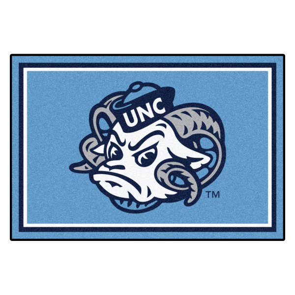FanMats® - University of North Carolina (Chapel Hill) 60" x 96" Nylon Face Ultra Plush Floor Rug with "Ram" Logo