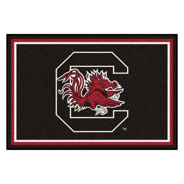 FanMats® - University of South Carolina 60" x 96" Nylon Face Ultra Plush Floor Rug with "Block C & Gamecock" Logo
