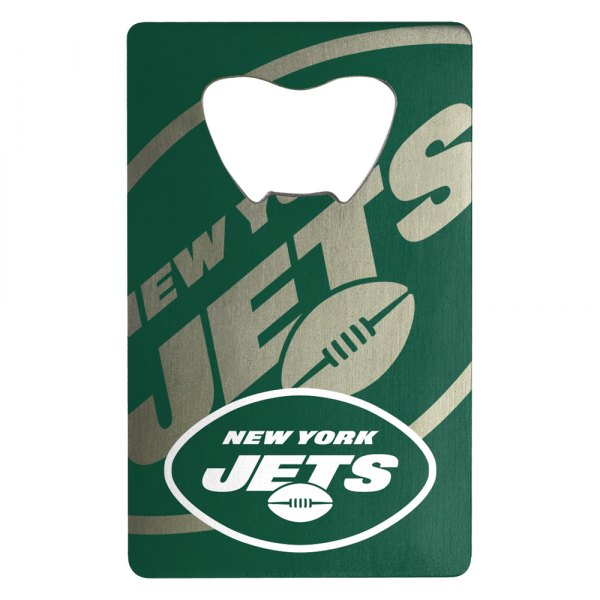 FanMats® - NCAA "New York Jets" "New York Jets" Aluminum Credit Card Bottle Opener