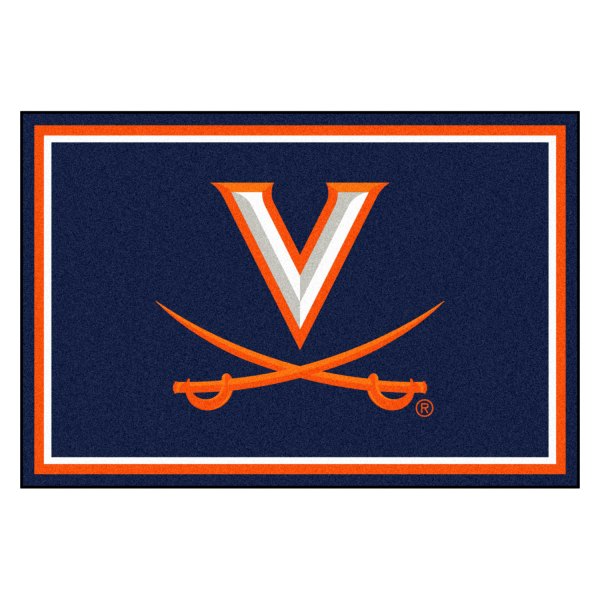 FanMats® - University of Virginia 60" x 96" Nylon Face Ultra Plush Floor Rug with "V with Swords" Logo