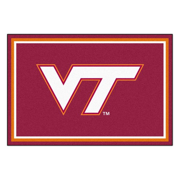 FanMats® - Virginia Tech 60" x 96" Nylon Face Ultra Plush Floor Rug with "VT" Logo