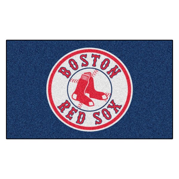 FanMats® - Boston Red Sox 19" x 30" Nylon Face Starter Mat with "Circular Red Sox & Boston Red Sox" Wordmark