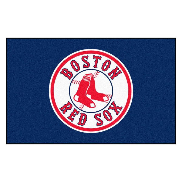 FanMats® - Boston Red Sox 60" x 96" Nylon Face Ulti-Mat with "Circular Red Sox & Boston Red Sox" Wordmark