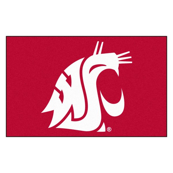 FanMats® - Washington State University 60" x 96" Nylon Face Ulti-Mat with "WSU Cougar" Logo