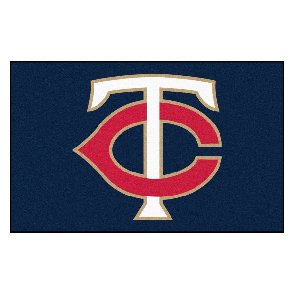 FanMats® - Minnesota Twins 60" x 96" Nylon Face Ulti-Mat with "Circular Minnesota Twins" Logo